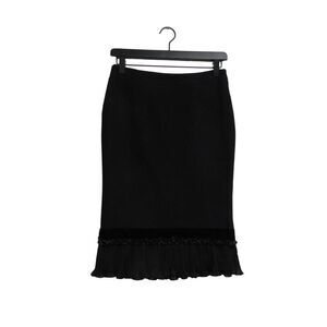 RED Valentino Women Size 38 Black Flutter Hem A Line Skirt